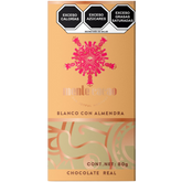Barra Chocolate Mente Cacao Blanco 32% Cacao con Almendra 85g