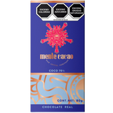 Barra Chocolate Mente Cacao Semiamargo 70% Cacao con Coco 85g