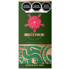 Mente Semi-Sweet Cocoa Chocolate Bar 70% Cocoa with Basil 85g