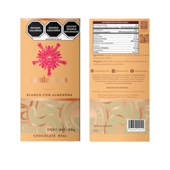 Mente Cocoa White Chocolate Bar 32% Cocoa with Almonds 85g