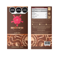 Mente Bitter Cocoa Chocolate Bar 80% Cocoa with Coffee 85g