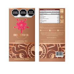Mente Cocoa Semi-Sweet Chocolate Bar 70% Cocoa with Almonds 85g