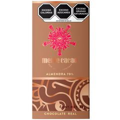 Mente Cocoa Semi-Sweet Chocolate Bar 70% Cocoa with Almonds 85g