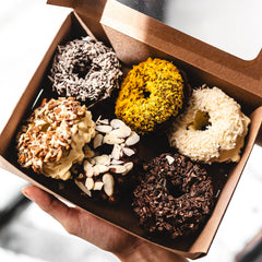 Puffed Quinoa Donut Covered in 70% Chocolate (Box of 6 Pieces)